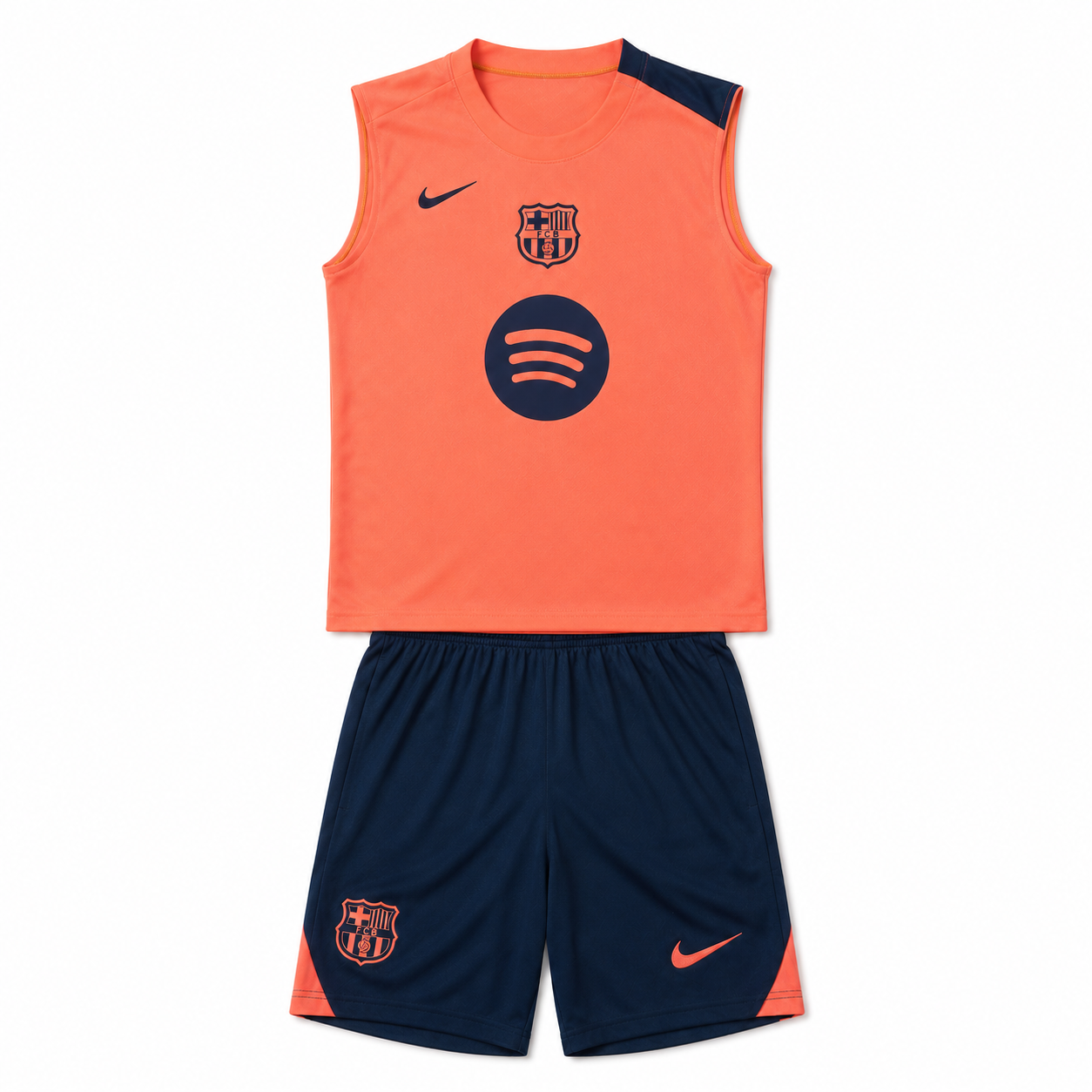 Conjunto Sem Mangas Barcelona – Laranja – imagem 1
